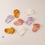 INS Summer Baby Girl Exquisite Retro 4-color Lace Decoration Cotton Soft Elastic Short Socks 0-24 Mo