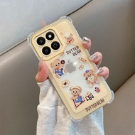 เคส Honor X7d 5G สำหรับ Honor X7d 5G【มุมทั้งสี่เป็นซิลิโคนนิ่มกันกระแทก เคสป้องกันเคสโทรศัพท์กล้องถ่