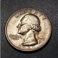 US Washington 1/4 Dollar 1987