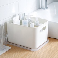 日本霜山 無印風霧面附蓋把手收納盒-L-3入