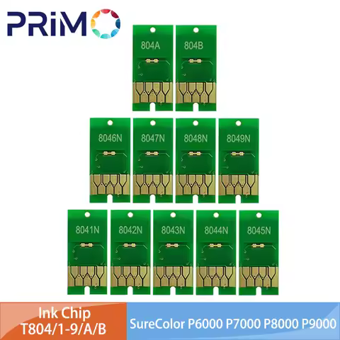 9Colors 11Colors Europe T804A T804B T8041-T8049 Ink Cartridge Chip for Epson SureColor P6000 P7000 P