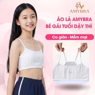 Cotton Shirt for Girls, Non-Padded Student Bra with 2 Front Layers from 30-56kg Cotton AMYBRA A108