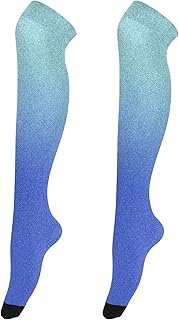 Womens Thigh High Stockings Blue Gradient over Knee Stocking Socks Leg Warmers Socks Femboy