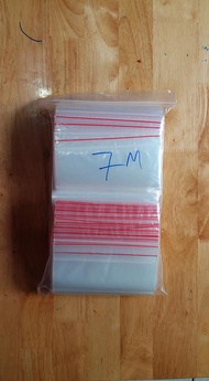 1 kg túi zip miết mép viền đỏ số 7 kích thước 14x20 cm