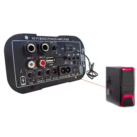 A52T Car Digital Bluetooth Audio Amplifier Board Is Rechargeable At 12V For 8-10 Inch Speaker EU Plu
