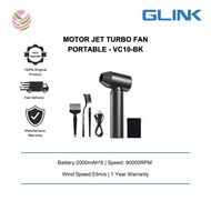Glink VC10-BK Turbo Fan 53M/S Motor Jet Turbo Fan Portable And Compact Strong Power Aluminum Alloy S