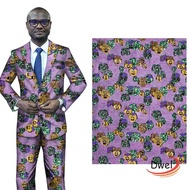 DWEL 1 Yard African Fabric, Gold Foil Shimmer Ankara Wax Print Fabric, Craft Cotton Geometric Printi