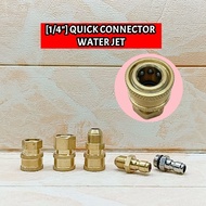 PENYAMBUNG TEMBAGA WATER JET | QUICK CONNECTOR {1/4"} to (14/18mm) FEMALE & MALE SPRAY GUN HIGH PRES