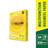IK Yellow 70gsm B4 Paper (450 Sheets x 1 Ream) / Box (5 Ream) / kertas putih saiz B4