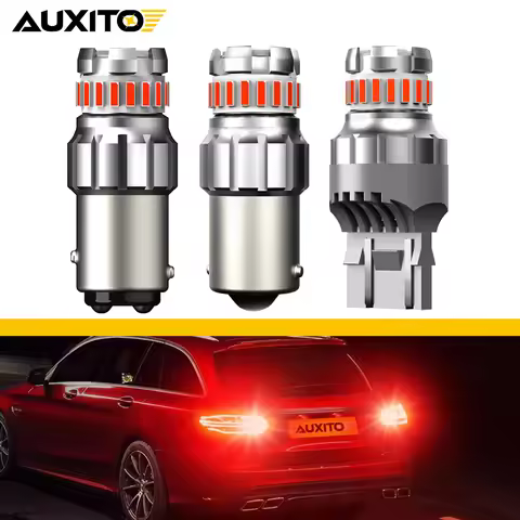 AUXITO 2X Red LED P21/5W P21W W21W W21/5W Brake Light Quarter and Stop Reverse Tail Parking Spotligh