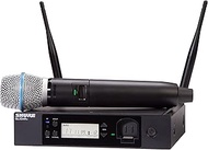 Shure GLXD24R+/B87A Dual Band Pro Digital Wireless Microphone System for Church, Karaoke, Vocals - 12-Hour Battery Life, 100 ft Range | BETA 587 Handheld Vocal Mic, Single Channel Rack Mount Receiver