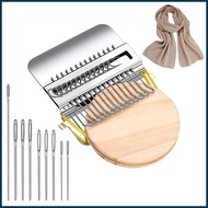 Knit Patch Portable Small Tool with 9 Needles Knit Patch Darning Loom for Men Women Beginners Tailor