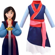 Hua Mulan Dress Blue Dress Princess Dress Adult Men Cosplay Costume Halloween Stage Costumes