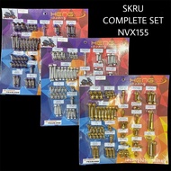 🇹🇭🔥SKRU FULL SET NVX155 V1 V2 HENG ORIGINAL🔥🇹🇭 SKRU TITANIUM STEEL GOLD YAMAHA NVX155 ORIGINAL COMPL