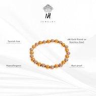 najewelry 8MM TWO TONE BEAD BRACELET