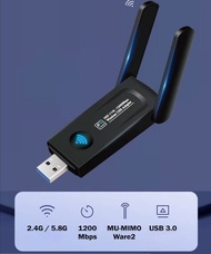 NEW WIFI ADAPTER DUAL BAND "AC - 1200" WIRELESS 4GHz - 5Hz/1200Mbps + 3.0 USB + PACKING REPEATER