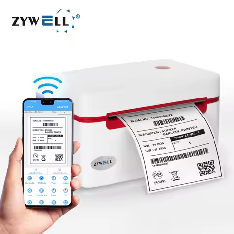 Newest Update ZY909 Thermal Printer Barcode Shipping Label Printer 4x6 Thermal Waybill A6 Printer