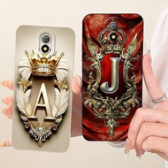 Casing For Itel A16 / A16 Plus / A16 Pro Phone Case Fashion Initial Letters Crown Soft Silicone Back