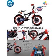 BMX PMB MN581 DB Mortein Justice League 12/16/18x3.0 Inch Disc Brakes for 2-8 Years