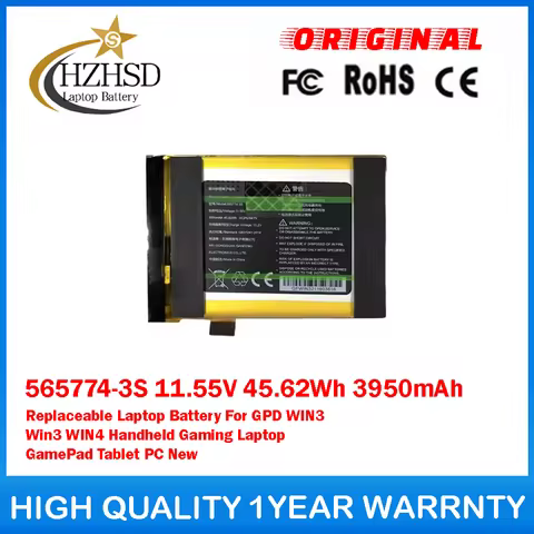 565774-3S 11.55V 45.62Wh 3950mAh Replaceable Laptop Battery For GPD WIN3 Win3 WIN4 Handheld Gaming L