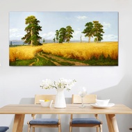 御畫房 稻穀豐收 國家一級畫師手繪油畫60×120cm(VF-143)