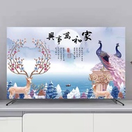 In stock dust cover 55 inch ultra-thin LCD monitor set 43 inch  tv cover  32 inch  dust  desktop hanging flat curved universal home decoration Scandinavian minimalist style TV dust cover