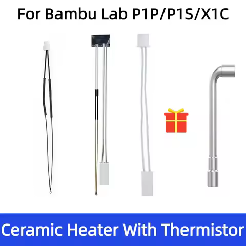 Dedicated 3D Printer Accessory For Bambu Lab P1P/P1S: Ceramic Heater, Thermistor Wire, Hotend Assemb