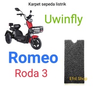 Karpet sepeda listrik roda tiga Uwinfly Romeo plus roda 3 karpet 