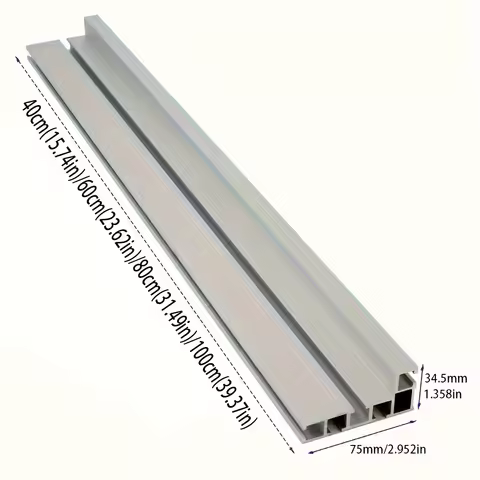 1Pc 40/60/80/100CM Aluminium Fence 75 Type Miter Track T-track Backer Sliding Brackets T-Slot For Ta