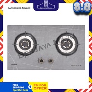 Livinox 2 Burner Built-In Sintered Stone Gas Cooler Hob LGH-438G 2B-SL (Grey)