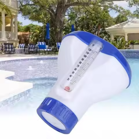 Swimming Pool Floating Dispenser With Thermometer Disinfecting Thermometer And Box Swimming Pool Acc