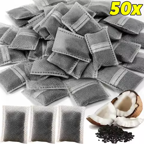 Activated Carbon Bag Coconut Charcoal Filter Pouch Water Purification Deodorize Purifier Filter Bag 