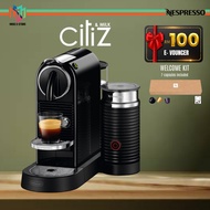 Nespresso D123-ME-BK-NE CitiZ & Milk Coffee Machine Black D123MEBKNE