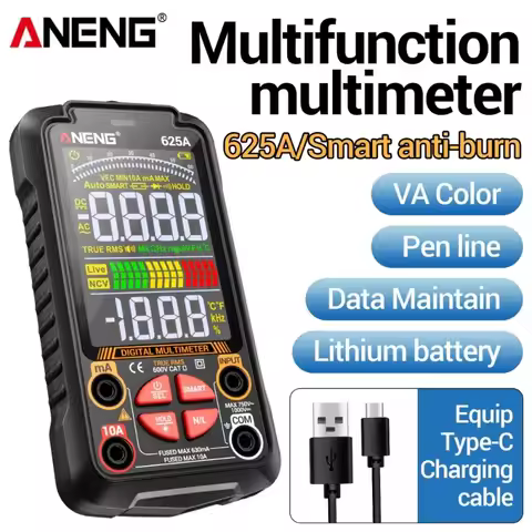 ANENG 625A Multimeters VA Color Testers 60MOhm 10A Display Meter 1000V Current/Voltage Multimetro US
