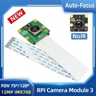 VN Raspberry Pi Camera Module 3 IMX708 Auto-Focus 75°/120° FOV Highly Detailed Optional NoIR Version