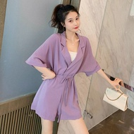 Net red purple jumpsuit women s summer korean style student workwear small small slim suit jumpsuit