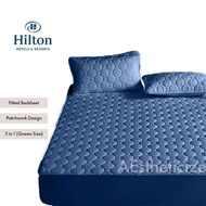 【Hot new products】 ❦Hilton Premium Fitted Bedsheet 3 In 1 Cadar Hilton Patchwork (Queen) [Ready Stoc