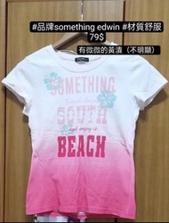 Something edwin 夏日風粉色漸層T恤