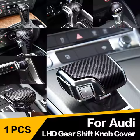 1x Gear Shift Knob Cover Trim Car Accessories For AUDI A4 B8 B9 A5 A6 C5 C6 C7 A7 A8 S3 Q3 Q5 Sportb