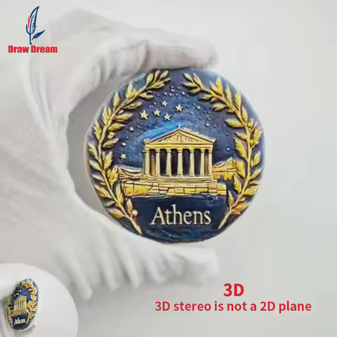 1Pc Athens Creative 3D Embossed Refrigerator Magnet World Travel Souvenir Collection Suitable for Ho