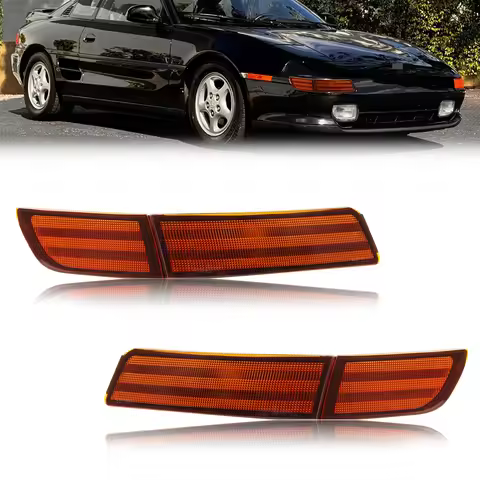 2Pcs Front Bumper Parking Light Side Marker Light Turn Signal Light For For 1991-1995 TOYOTA MR2 / M