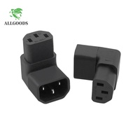 ALLGOODS Power Adapter Male To Female C14 Male 10A 3Pin Corner Plug Conversion Socket C14 Male To C1