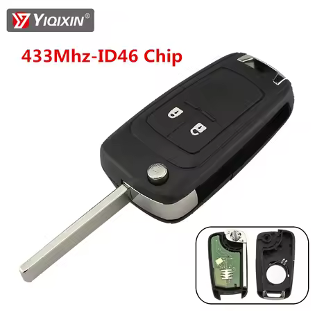 YIQIXIN 433Mhz 2/3 Buttons Car Remote Key Transponder Chip ID46 For Opel Vauxhall Astra J Corsa E In