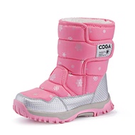 EsHi 2023 รองเท้าบูทฤดูหนาวสำหรับเด็กผู้หญิง,บูทกันหิมะผ้ากำมะหยี่รองเท้าเด็กรองเท้าบูทกันฝนสีชมพู