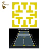 [kokiya] Pickleball Court Marker Kit, Court Lines Marker, Tennis Court, Silicone,