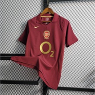 05/06 Arsenal Retro Home Kit Football Jersey Man Shirt Short Sleeve