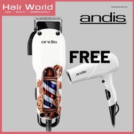 Andis Fade Limited Edition Barber Pole Adjustable Blade Clipper FREE Andis Dryer