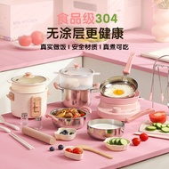 Food Grade 304 Stainless Steel Mini Kitchen Cooking Kitchenware Real Version Full Set Children Cooki