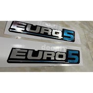 Euro 5 Letter Embossed Truck Sticker. Euro5 Embossed Truck Stickers