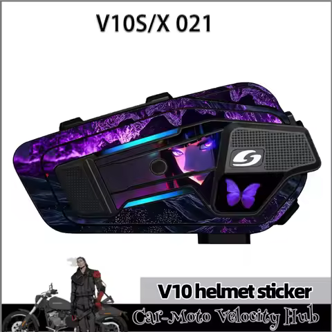 Vimoto V10x/S Helmet Sticker 2pcs Valorant Game Themed Bluetooth Headset Universal Film Decoration M